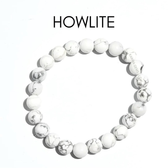 NWT POMINA KARMA BEADED BRACELET - WHITE 🤍 HOWLITE, Sz.OS, BNWTIB - Picture 5 of 11
